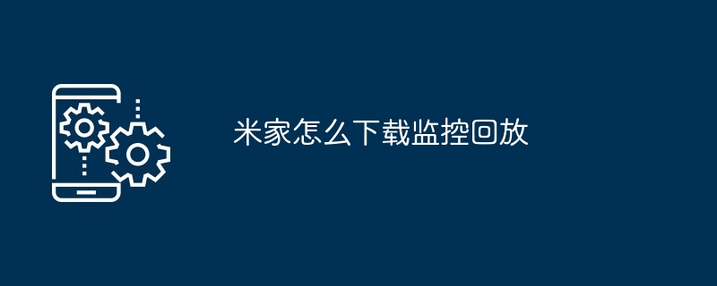 监控回放下载